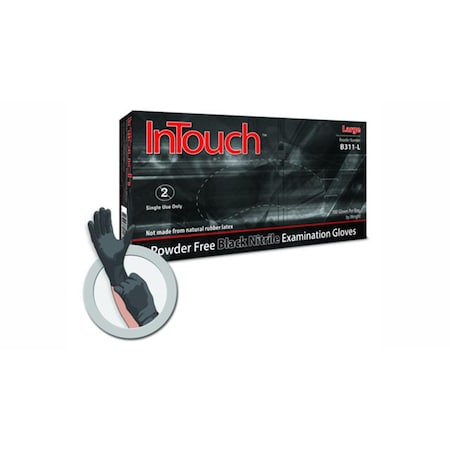 Atlantic Safety Products In Touch Black Gloves - Large ATL-B311-L